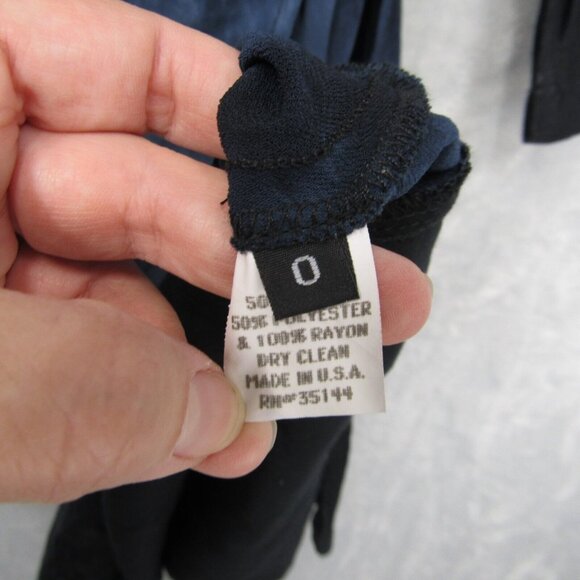 Coco & Juan Lagenlook Black Blue Abstract Asymmetric Maxi Dress 0 Stretchy - Picture 6 of 13